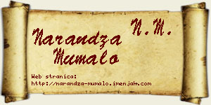 Narandža Mumalo vizit kartica